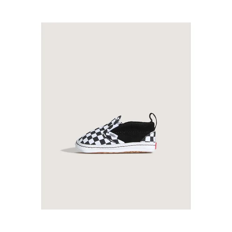 VANS Checker Slip-on V Crib Babyschoenen (Zwart)
