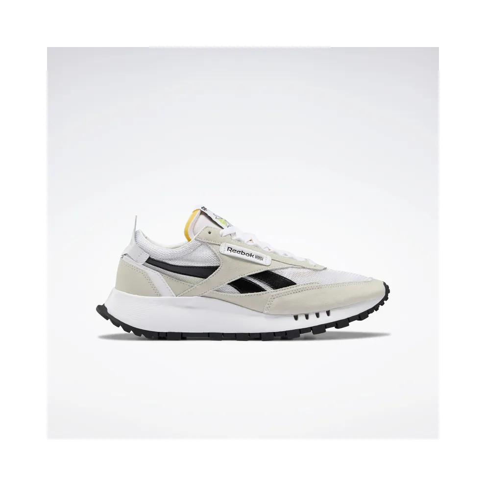 Reebok Classic Leather Legacy Shoes Cloud White / Core Black / Acid Yellow