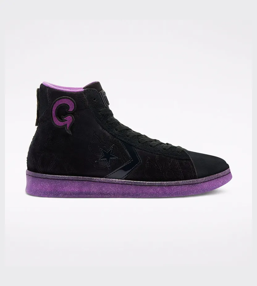 Converse Joe Freshgoods x Pro Leather High ‘Black Purple’ Black/Black/Amaranth Purple (170645C)