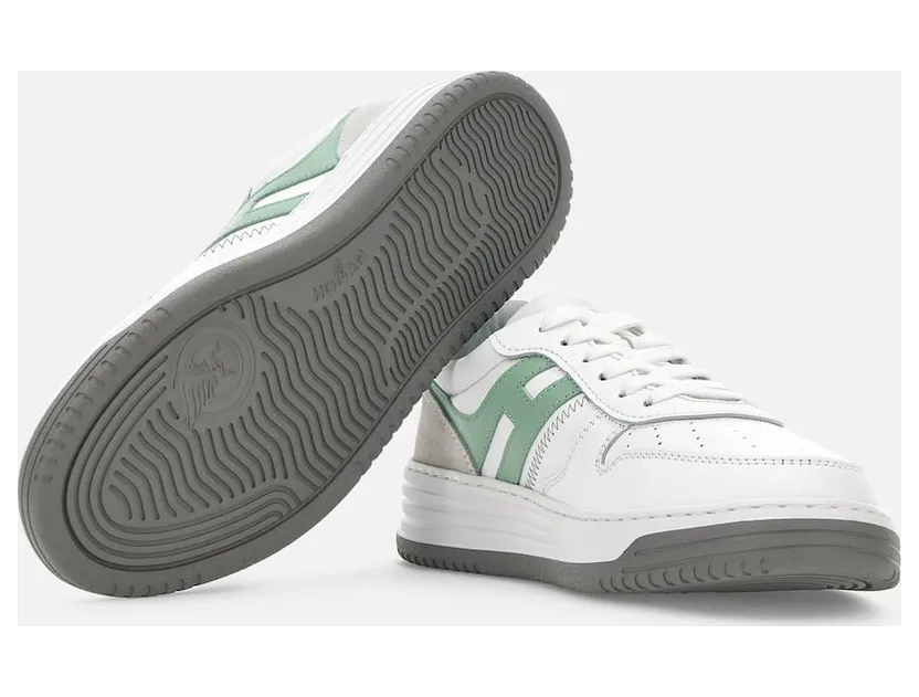Sneakers Hogan H630 Green White Grey (HXM6300EU50ODZ0XPX) (4)