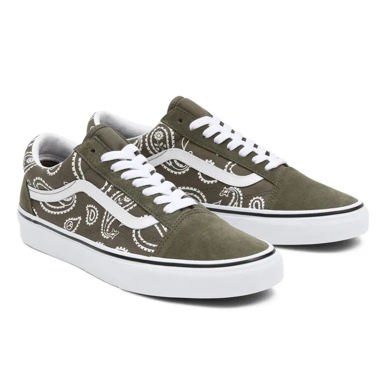 VANS Peace Paisley Old Skool Shoes Green (VN0A5KRFB0F)