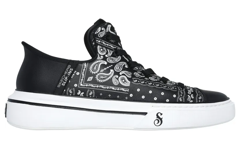 Skechers Premium Leather Slip-ins Snoop One Double G “Black / White (251017 Bkw)” (251017BKW)