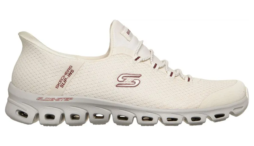 Skechers Slip-Ins: Glide-Step – Vibey – Gebroken Wit / Grijs (104557 OWGR)