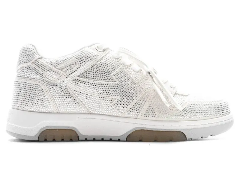 OFF-WHITE Out Of Office OOO Low Tops Silver Strass (OMIA189S23LEA0080101)