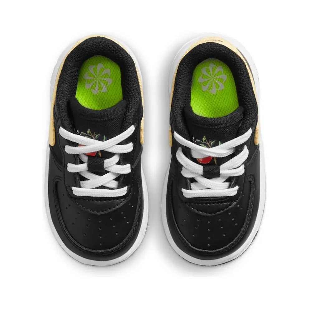 Nike Force 1 LV8 “Black / White / Solar Flare” (CZ2663-001)