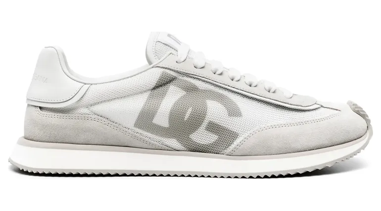 Dolce & Gabbana Mixed-material DG Cushion “White/Grey” (CS2288 A5355 8B930)