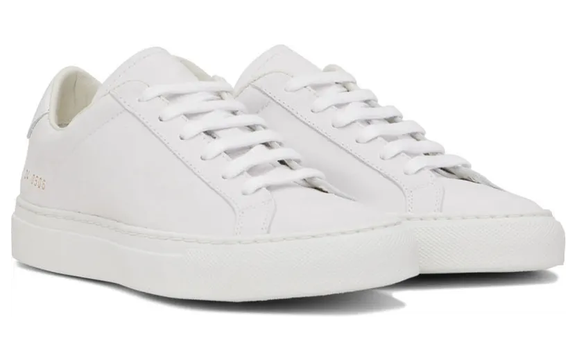 Common Projects White Retro Low Sneakers (6081) (4)
