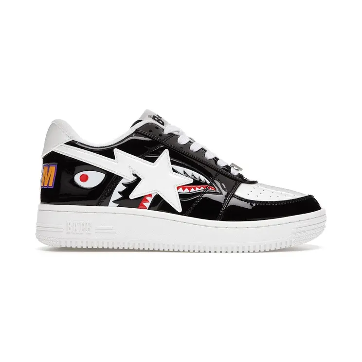 A Bathing Ape Bape Sta Low Color Block Shark Black (1G80191009-BLK)
