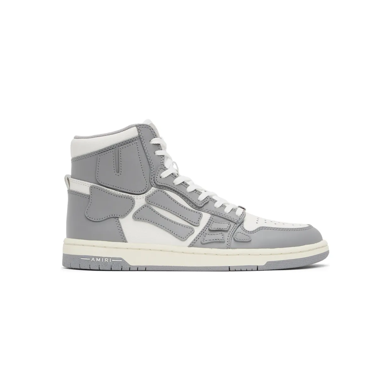 AMIRI White & Grey Hi Skel Top Sneakers (SS22MFS002)