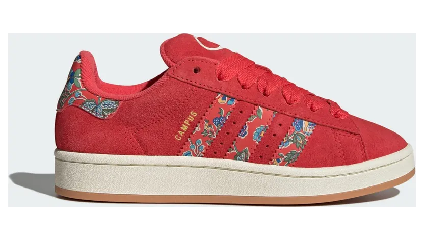 Adidas Campus 00s x Liberty London Semi Lucid Red / Cream White / Gold Metallic (JS1330)