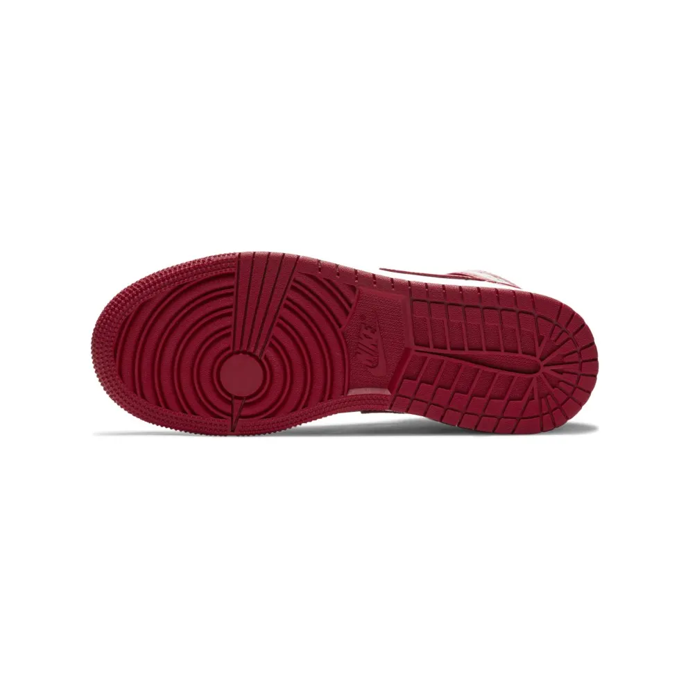 Jordan 1 Mid Banned 2020 (GS) Black/University Red-Black-White (554725-074)