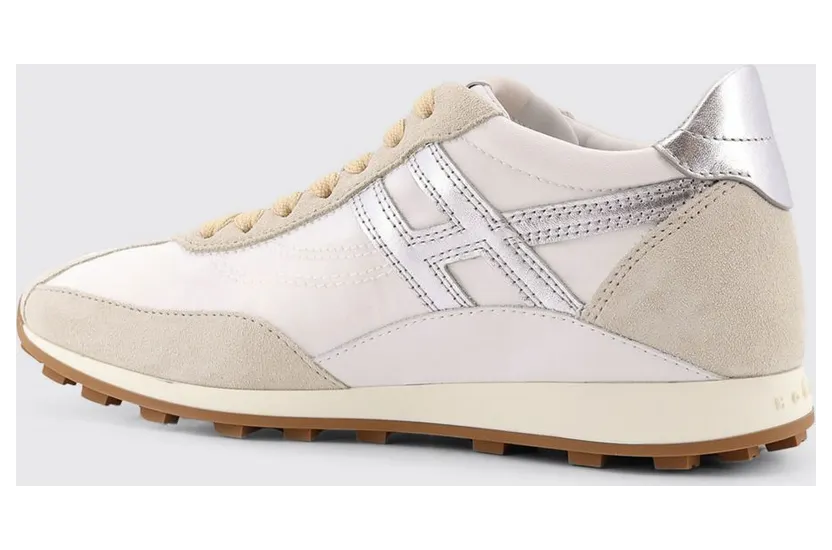 Hogan Athletic Suede and Nylon Sneakers Beige (HXW6990GA20V590FEG) (2)