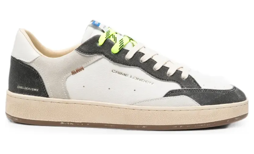 Crime London Chelsea leren sneakers met vlakken – Wit (19204PP820)