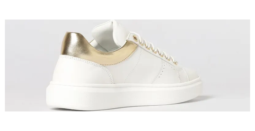 Elisabetta Franchi Leather Sneakers Ivory (F4A9E05060092B093) (2)