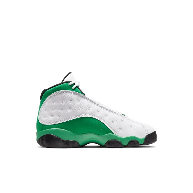 Jordan 13 Retro White Lucky Green (PS) White/White-Lucky Green-Black (414575-113)