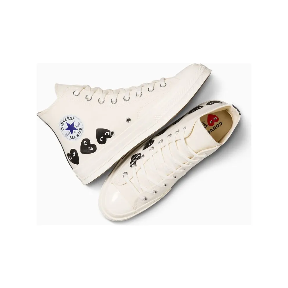 Converse x Comme des Garçons PLAY Chuck 70 Multi Heart Milk/Black/Egret (A08148C)