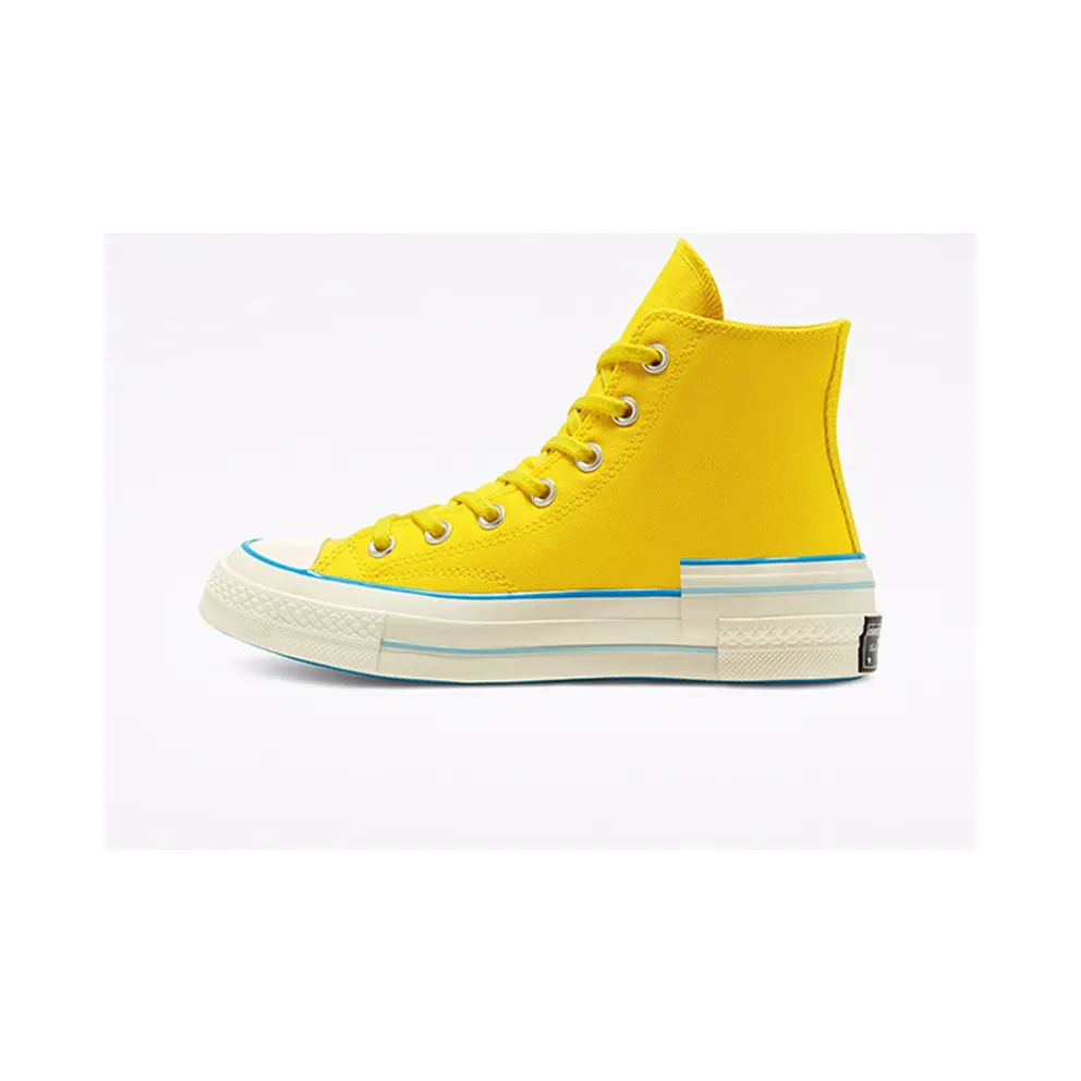 Converse Chuck 70 High ‘Popped Color – Speed Yellow’ Speed Yellow/Sail Blue/Egret (568801C)