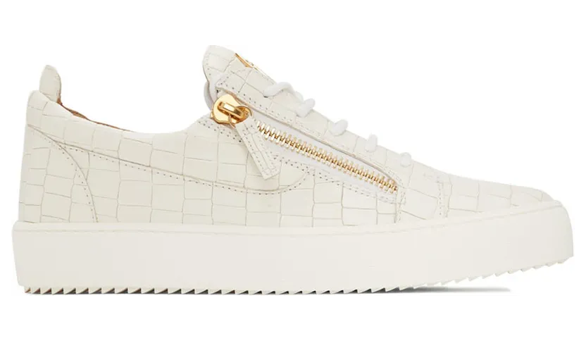 Giuseppe Zanotti White Croc May London Frankie Sneakers (RU00010-91221)