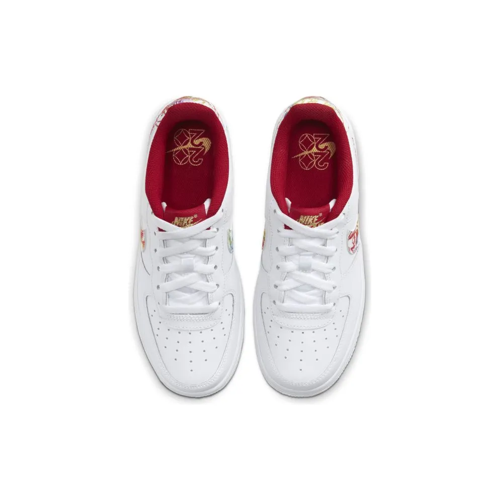 Nike Air Force 1 Chinese New Year 2020 (GS) White/White-Metallic Gold-Multi-Color (CU2980-191)
