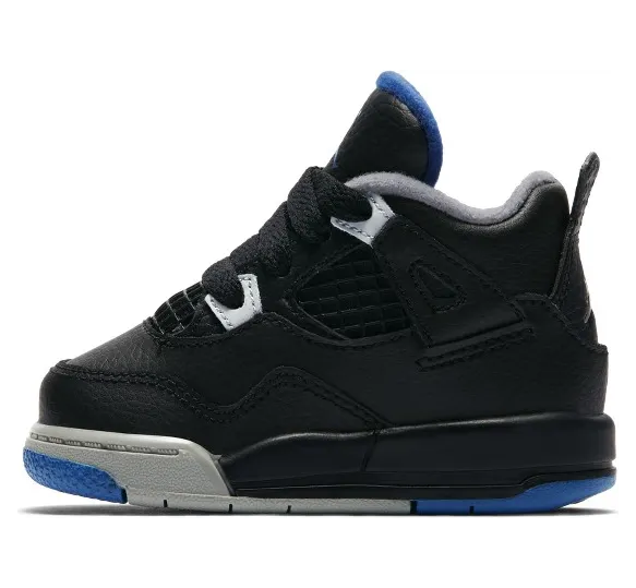Air Jordan 4 Retro Black Soar Matte Silver White (TD)