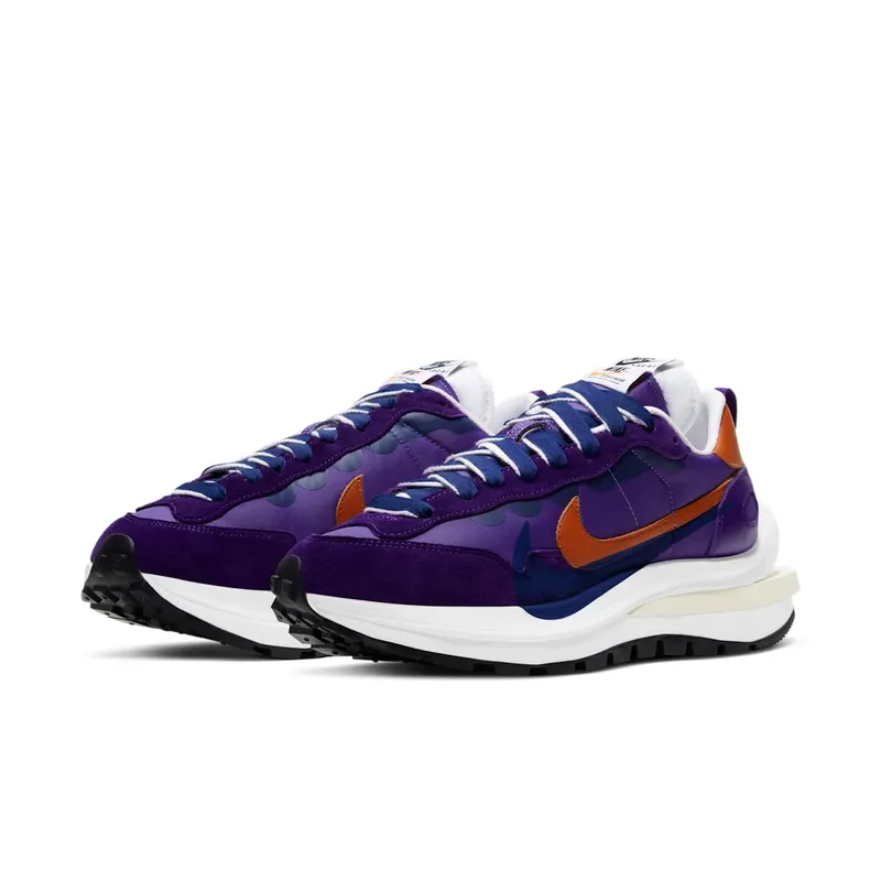 Nike x sacai Vaporwaffle Dark Iris (2021) – “Dark Iris / Campfire Orange / White” (DD1875-500)