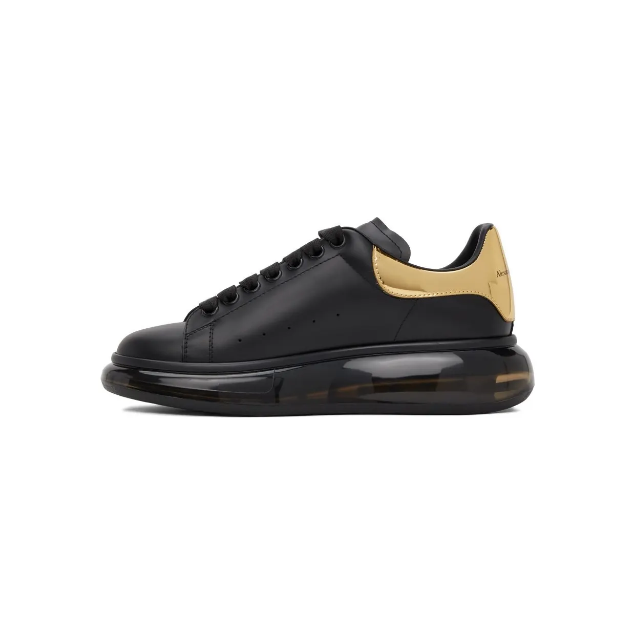 Alexander McQueen SSENSE Exclusive Black & Gold Oversized Sneakers (610812WHX9X) (3)