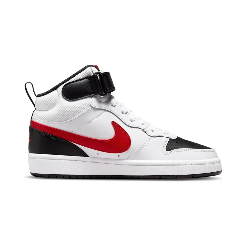 Nike Court Borough Mid 2 White University Red (GS) (CD7782-110)