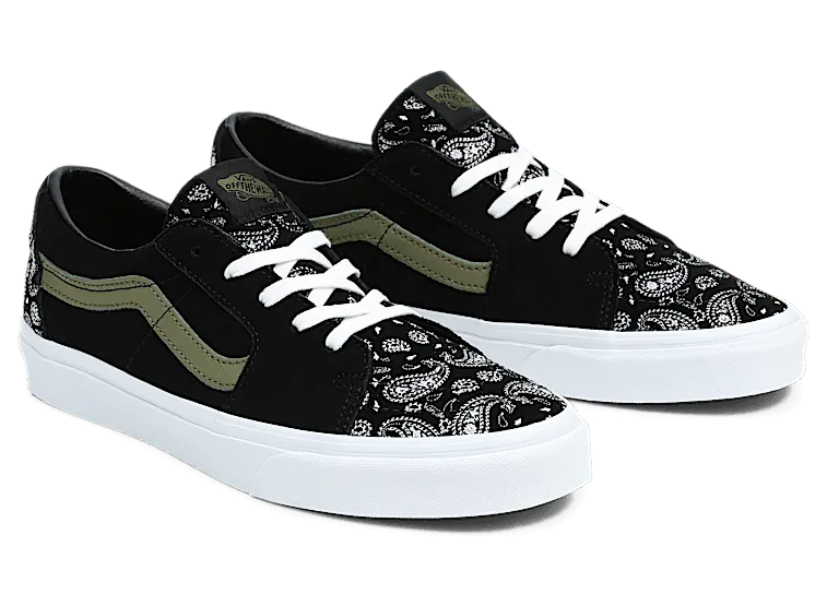 Vans Sk8-Low Paisley Suede Black Green (VN0A5KXDBLK)