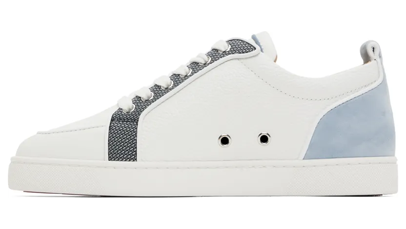 Christian Louboutin Gray & Blue Rantulow Sneakers (3220178) (3)