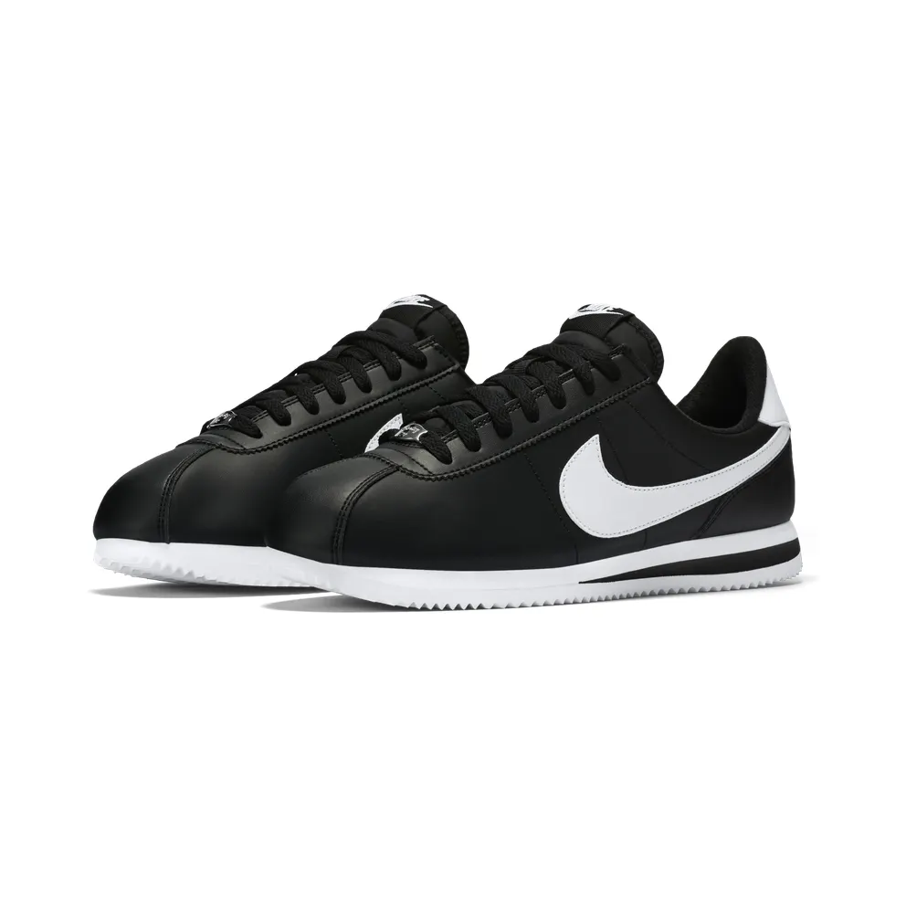 Nike Cortez Basic Black White Black/White-Metallic Silver (819719-012)