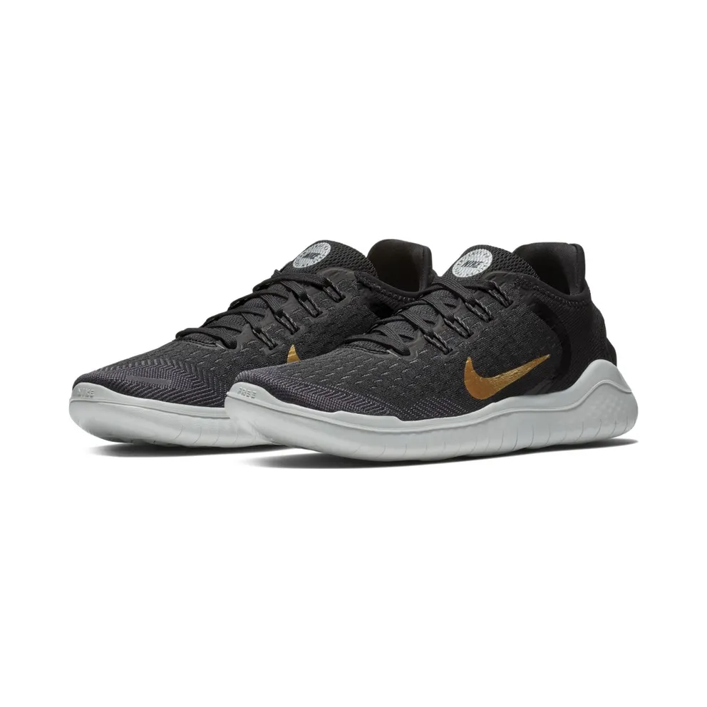 Nike Free RN 2018 Black Metallic Gold Vast Grey (W) Black/Metallic Gold Vast Grey (942837-008)