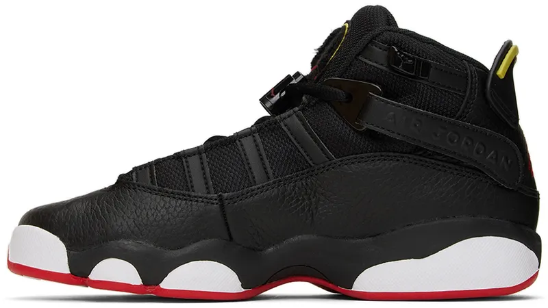 Nike Jordan Kids Black & Red Jordan 6 Rings Big Kids Sneakers (323419-063)