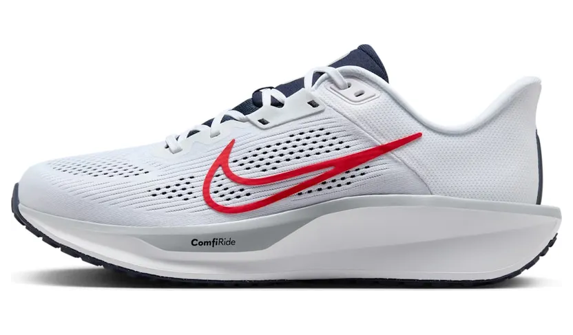 Nike Quest 6 White Obsidian Wolf Grey University Red (FD6033-107)