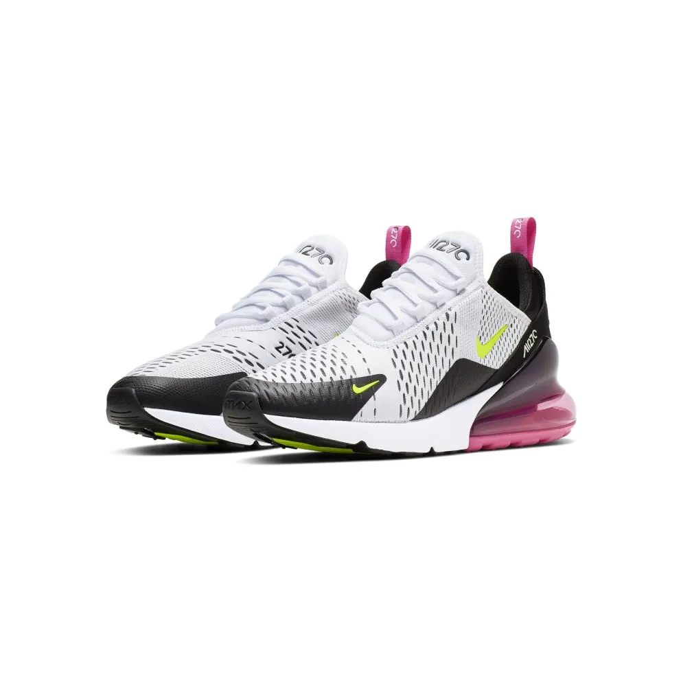 Nike Air Max 270 White Black Fuchsia Volt White/Black-Laser Fuchsia-Volt (AH8050-109)
