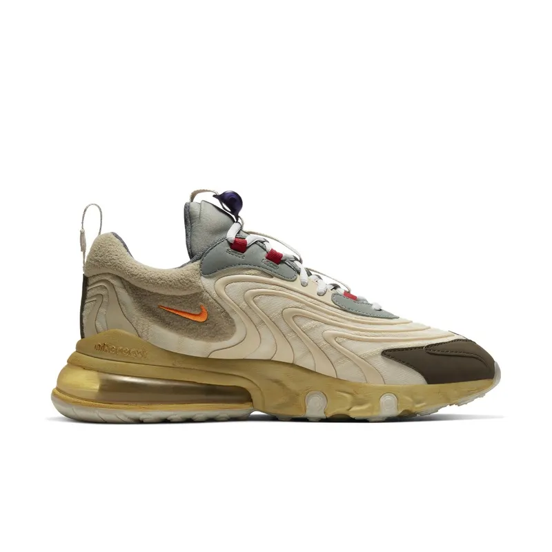 Nike  Air Max 270 React ENG Travis Scott Cactus Trails Light Cream/Dark Hazel-Mica Green-Starfish (CT2864-200)