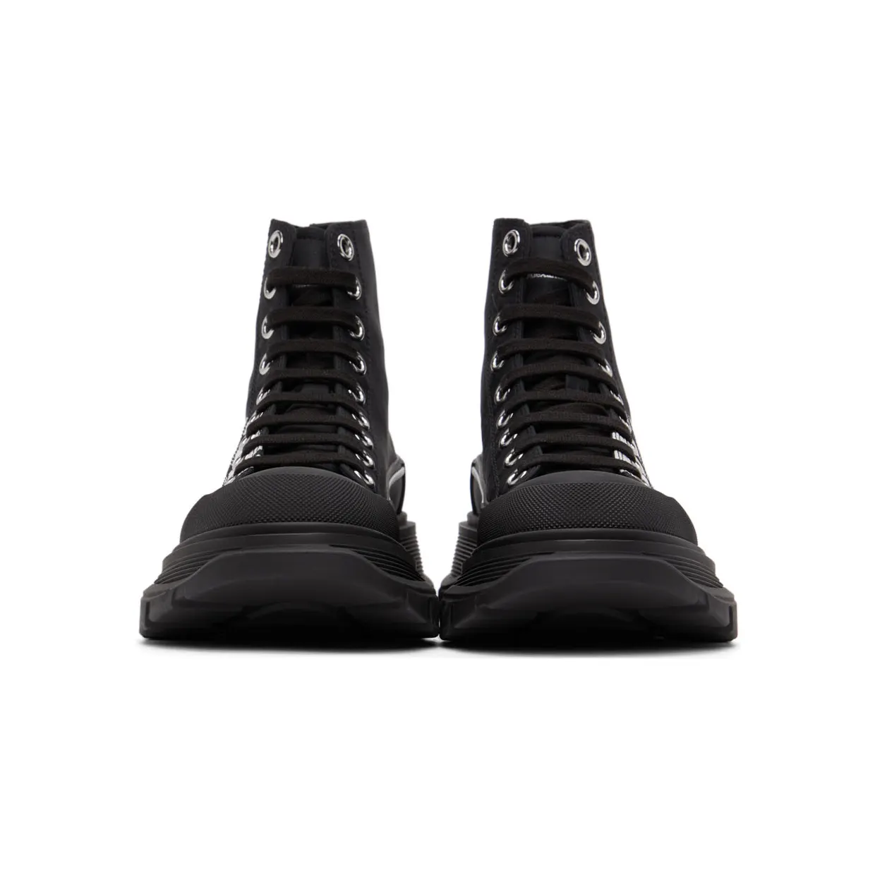 Alexander McQueen Black Logo Tread Slick High Sneakers (676718W4RQ2) (2)
