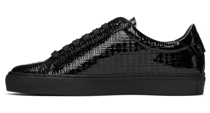 Givenchy Black 4G Patent Leather Urban Street Low Sneakers (BE0003E17W) (3)