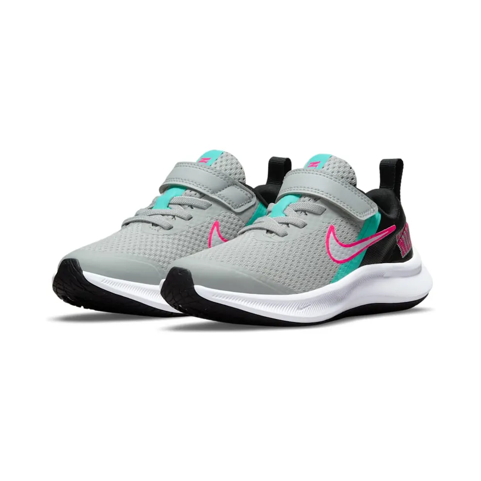 Nike Star Runner 3 SE PS “Grey Fog / Black / Hyper Pink / White” (DD1150-001)