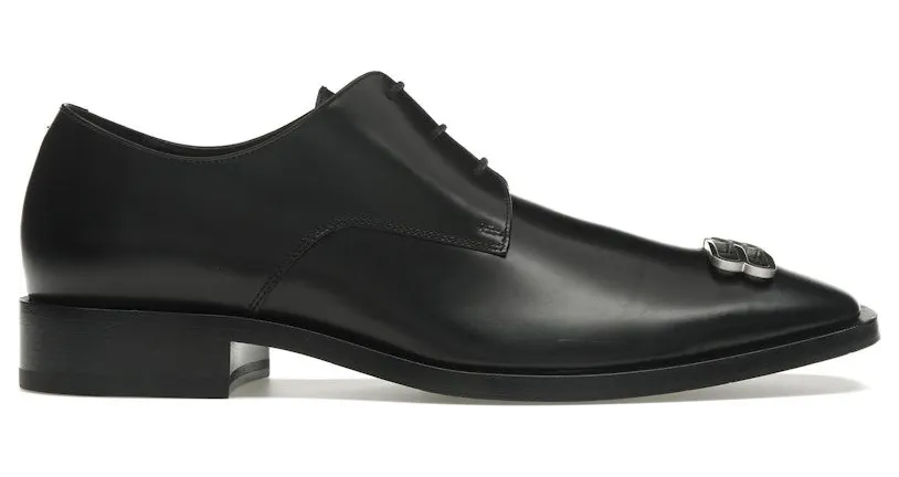 Balenciaga Rim Derby Shoes Black Leather (712642WA8E11081)