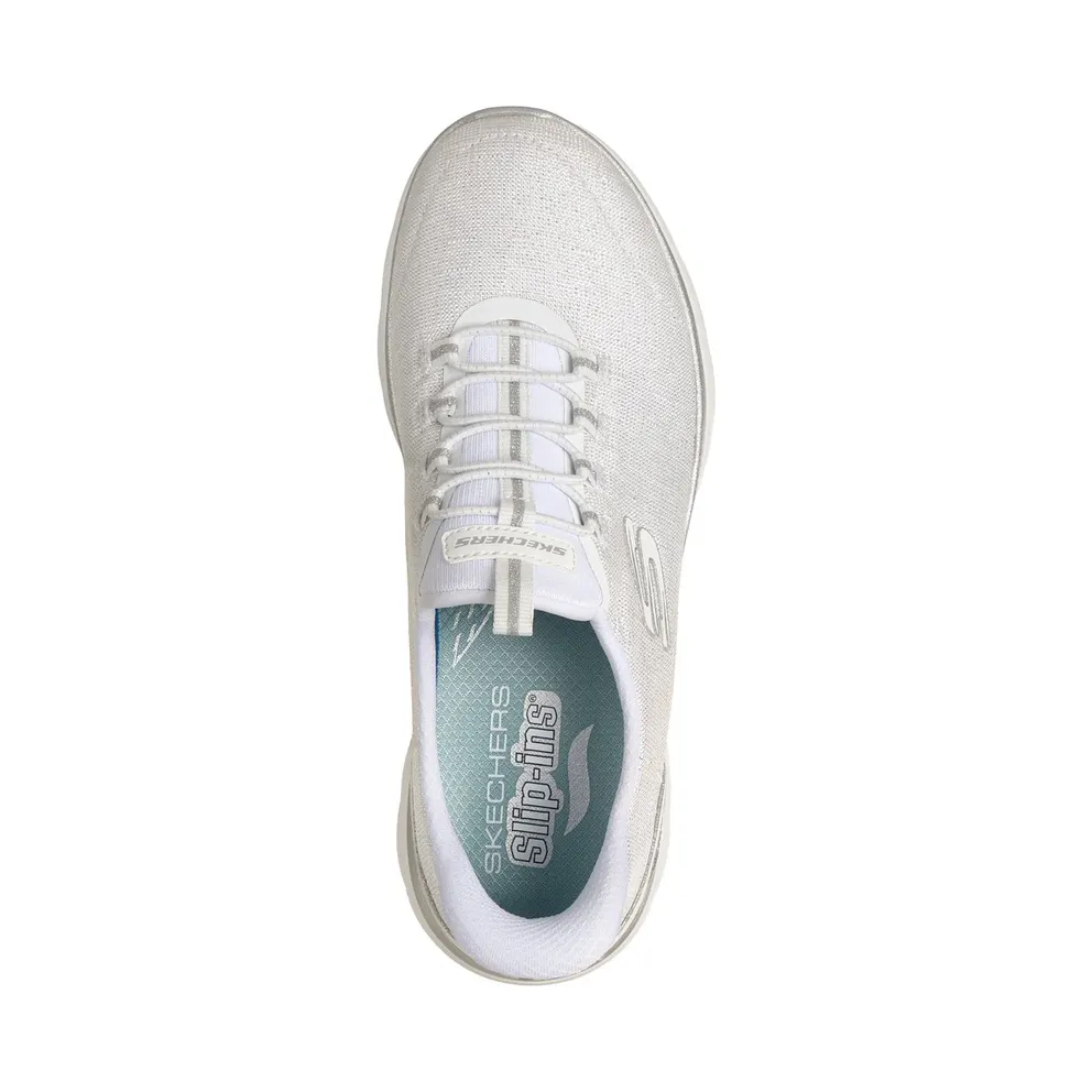 Skechers Slip-ins: Arch Fit Summits – Diamond Grace Sneaker White/Silver