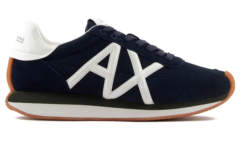 Armani Exchange Sneakers met logodetail – Blauw (XM001750AF19396)