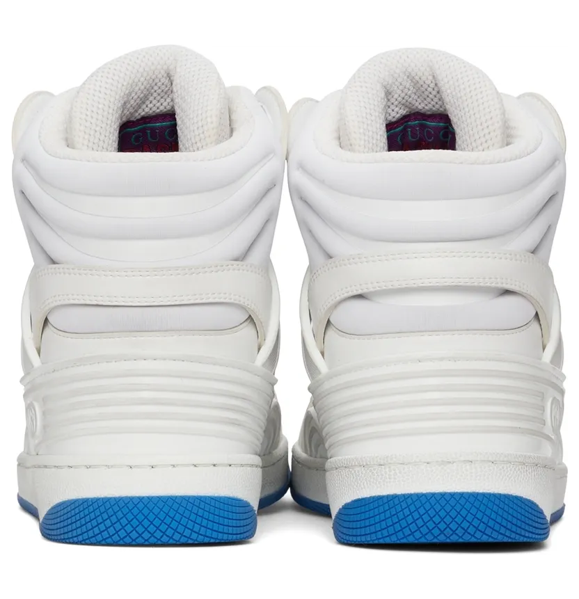 Gucci White Basket High-Top Sneakers (661301 2SHA0) (4)