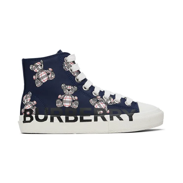 Burberry Kids Navy Thomas Bear High Sneakers (8054587)