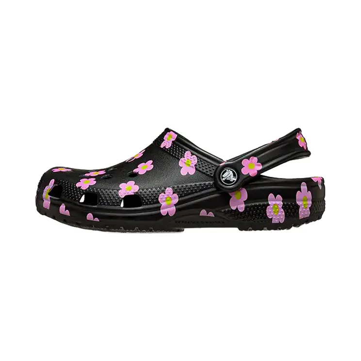 Crocs Flower Classic Clog TD “Black / Pink” (212671-001)