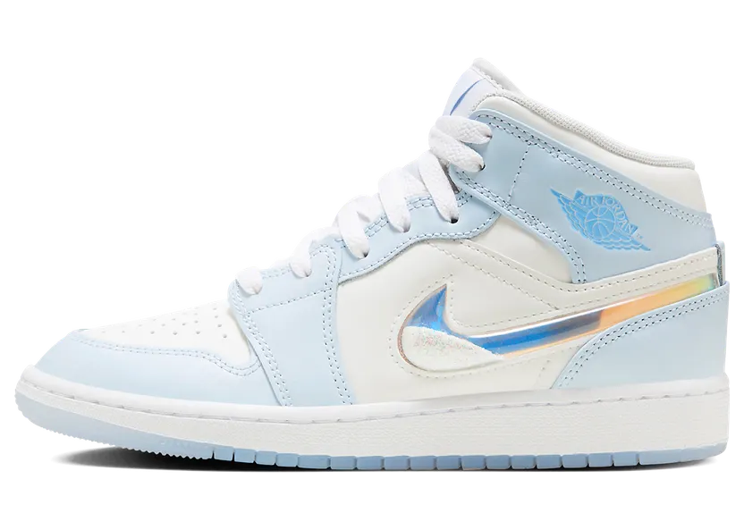 AIR Jordan 1 MID SE GS “GLITTER SWOOSH” (FQ9117-400)