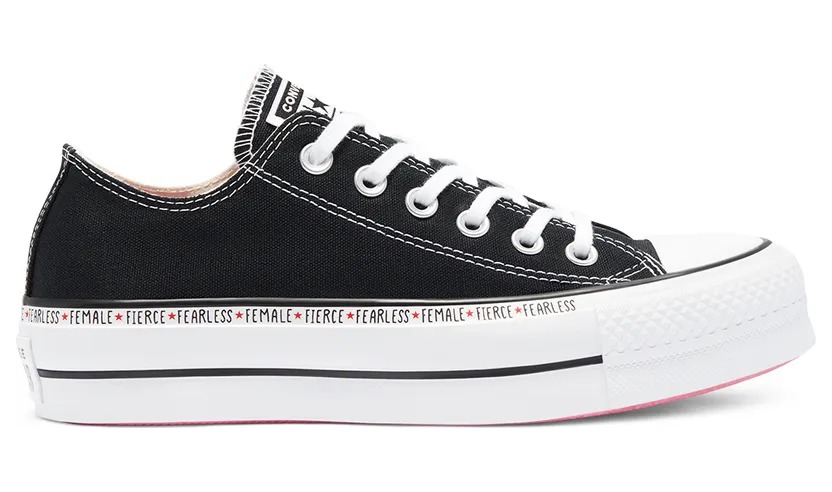 Converse Platform Chuck Taylor All Star Low Top Black/white/gym Red (569262C)