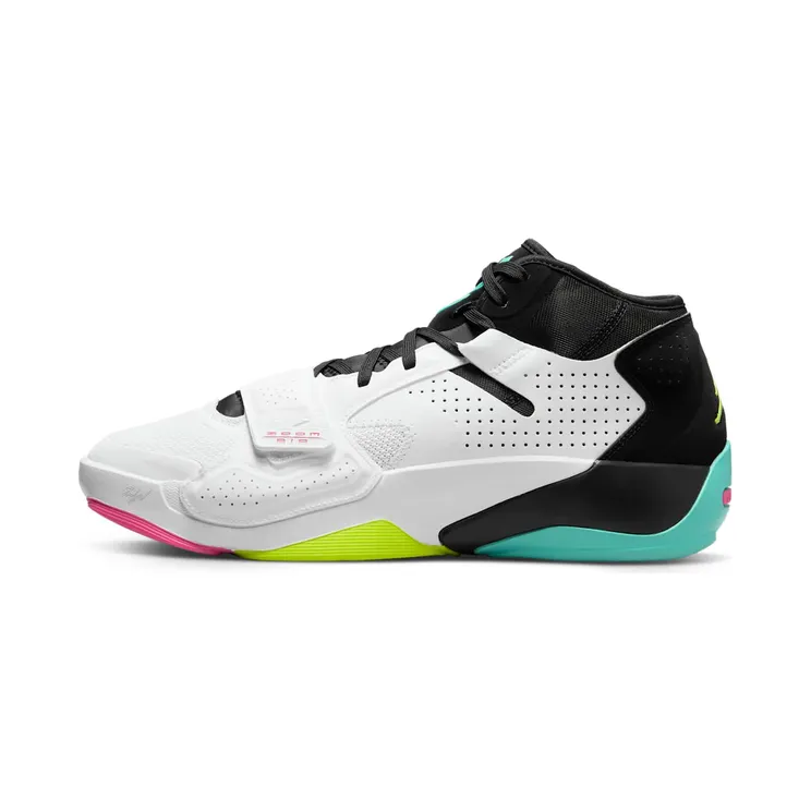 Nike Zion 2 “White / Black / Dynamic Turquoise / Volt” (DO9161-107)