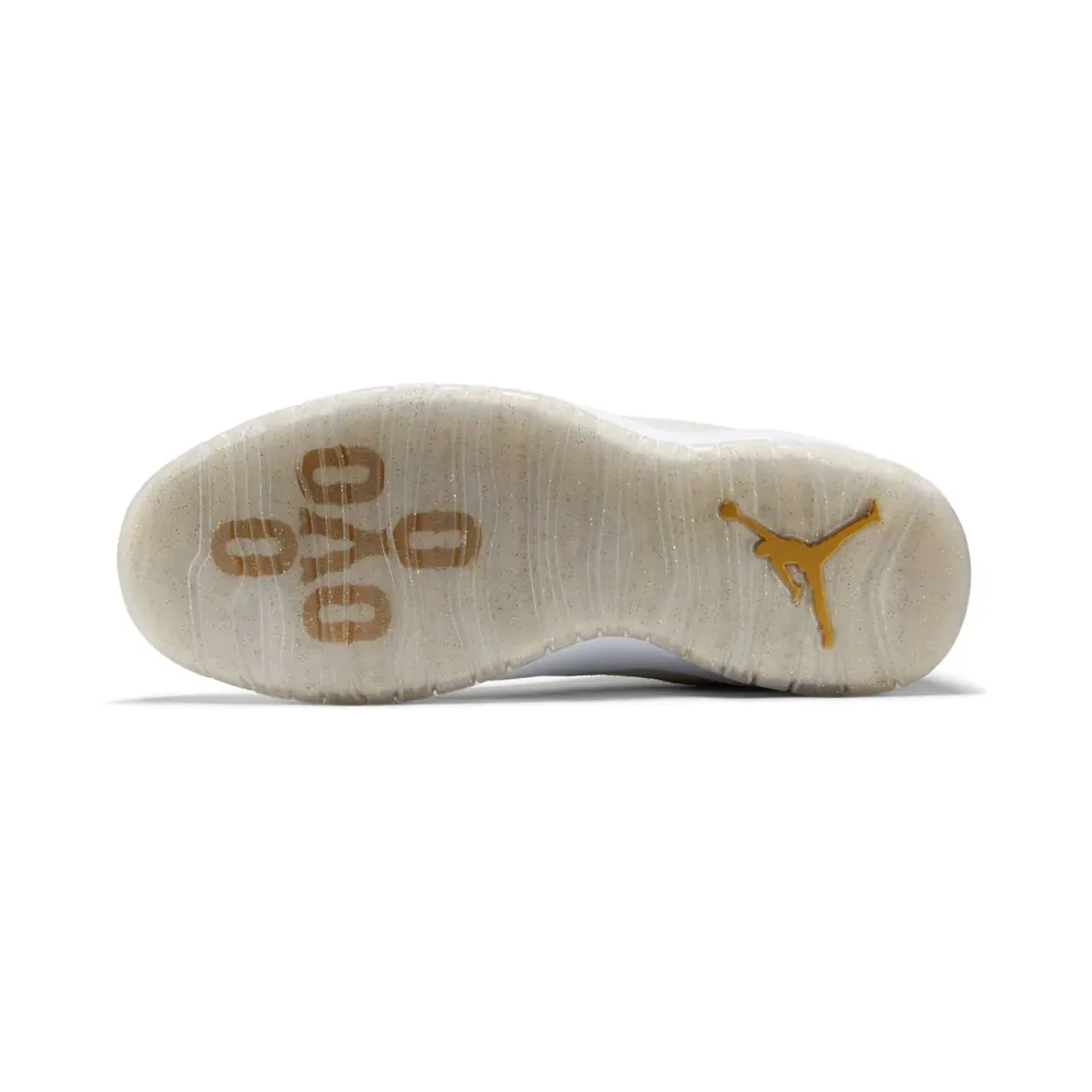 Jordan 10 Retro Drake OVO White Summit White/Metallic Gold-White (819955-100)