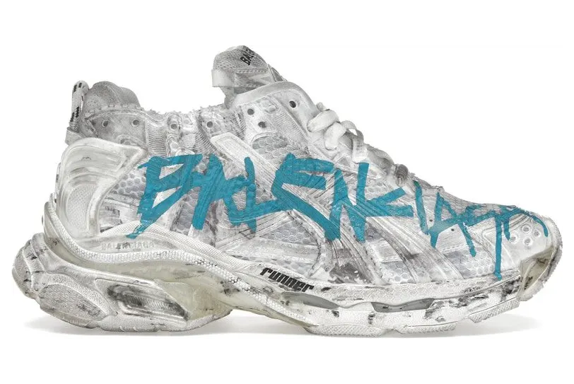 Balenciaga Runner Graffiti White Blue (772774 W3RBQ 9040)