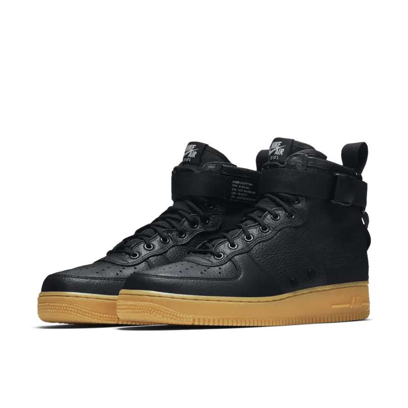 Nike SF Air Force 1 Mid Black Gum Black/Black-Gum Light Brown (917753-003)